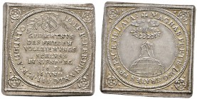 Altdeutsche Münzen und Medaillen 
 Nürnberg, Stadt 
 Silberabschlag der 3-fachen Dukatenklippe 1650 von G.F. Nürnberger, auf den Westfälischen Fried...