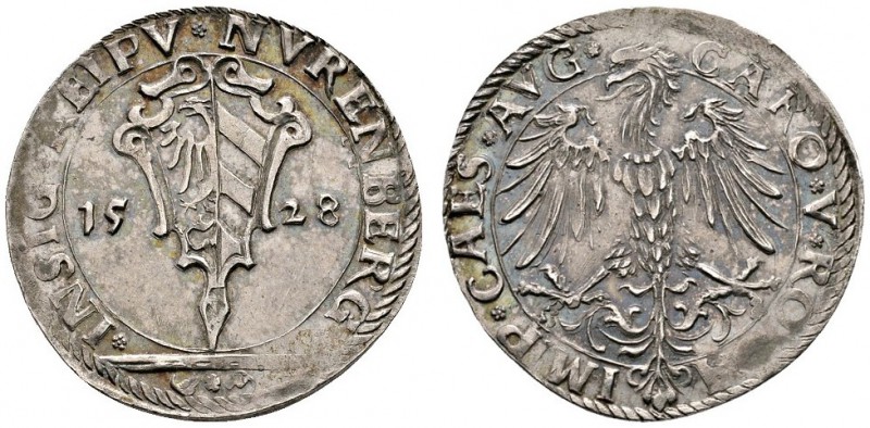 Altdeutsche Münzen und Medaillen 
 Nürnberg, Stadt 
 Zehner, sogen. Knacken 15...