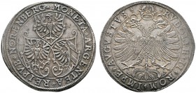 Altdeutsche Münzen und Medaillen 
 Nürnberg, Stadt 
 Taler o.J. (1603/04). Drei Wappenschilde / Gekrönter doppelköpfiger Reichsadler sowie Titulatur...