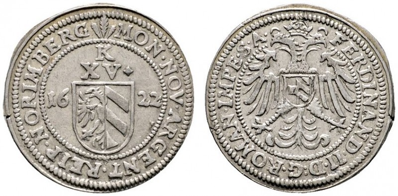 Altdeutsche Münzen und Medaillen 
 Nürnberg, Stadt 
 Kipper-15 Kreuzer (guthal...