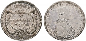 Altdeutsche Münzen und Medaillen 
 Nürnberg, Stadt 
 Konventionstaler 1795. Stempel von J.P. Werner. Wertangabe in von Girlanden verzierter, ovaler ...