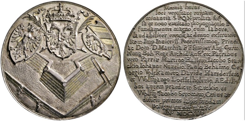 Altdeutsche Münzen und Medaillen 
 Nürnberg, Stadt 
 Große Silbermedaille 1613...