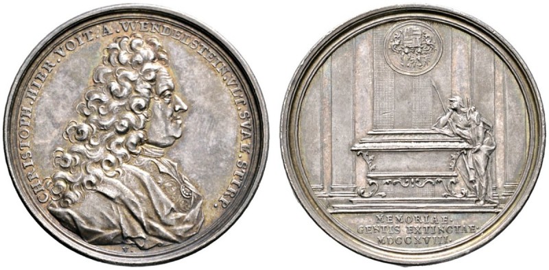 Altdeutsche Münzen und Medaillen 
 Nürnberg, Stadt 
 Silbermedaille 1718 von G...