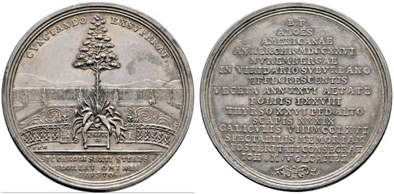 Altdeutsche Münzen und Medaillen 
 Nürnberg, Stadt 
 Silbermedaille 1726 von P...
