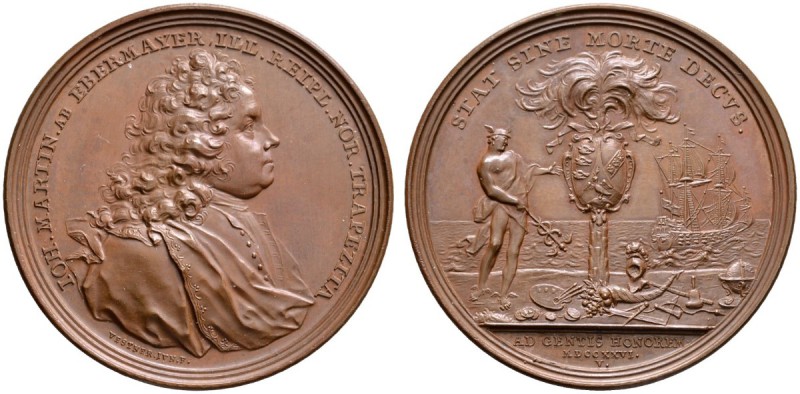Altdeutsche Münzen und Medaillen 
 Nürnberg, Stadt 
 Bronzemedaille 1726 von A...