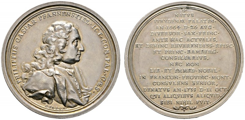 Altdeutsche Münzen und Medaillen 
 Nürnberg, Stadt 
 Silbermedaille 1735 von A...