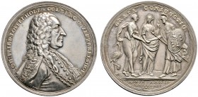 Altdeutsche Münzen und Medaillen 
 Nürnberg, Stadt 
 Silbermedaille 1740 von P.P. Werner, auf den Patrizier Johann Friedrich Löffelholz von Kolberg....