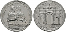 Altdeutsche Münzen und Medaillen 
 Nürnberg, Stadt 
 Zinnmedaille 1745 von A.R. und P.P. Werner, auf die zu Nürnberg errichtete Ehrenpforte anlässli...