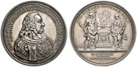 Altdeutsche Münzen und Medaillen 
 Nürnberg, Stadt 
 Silbermedaille 1755 von Loos, auf den 68. Geburtstag von Karl Sigmund Holzschuher. Im doppelten...