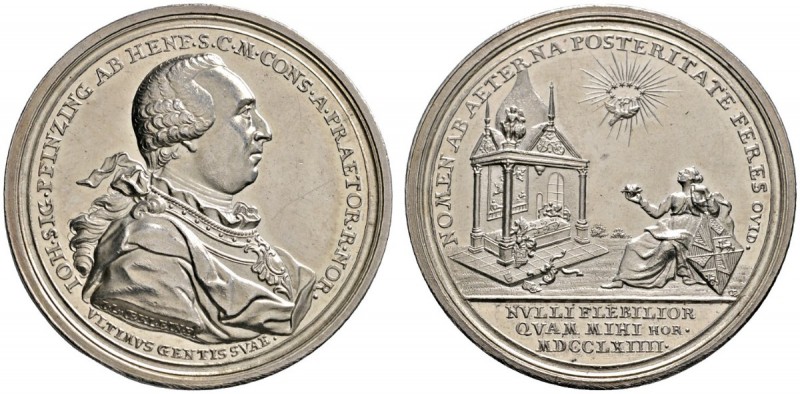 Altdeutsche Münzen und Medaillen 
 Nürnberg, Stadt 
 Silbermedaille 1764 von J...