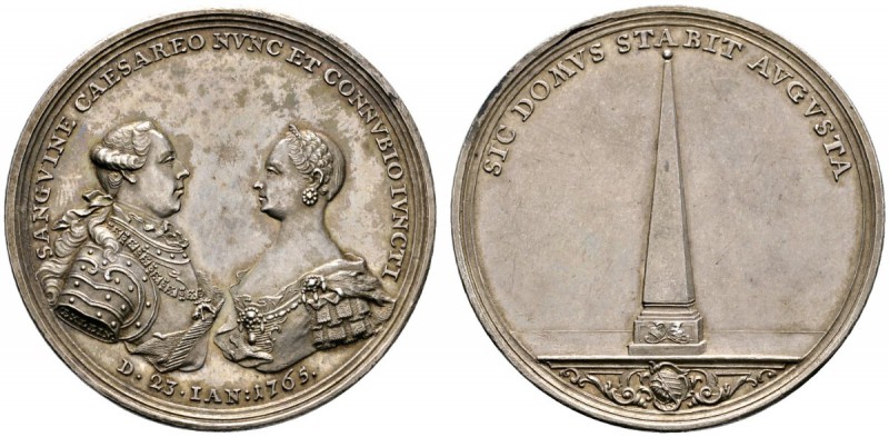 Altdeutsche Münzen und Medaillen 
 Nürnberg, Stadt 
 Silbermedaille 1765 von J...