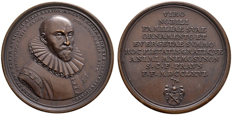 Altdeutsche Münzen und Medaillen 
 Nürnberg, Stadt 
 Bronzemedaille 1766 von J...