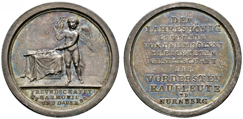 Altdeutsche Münzen und Medaillen 
 Nürnberg, Stadt 
 Silbermedaille 1782 von J...