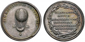 Altdeutsche Münzen und Medaillen 
 Nürnberg, Stadt 
 Silbermedaille 1787 von J.P. Werner, auf den 28. Ballonaufstieg Jean-Pierre Blanchards über Nür...