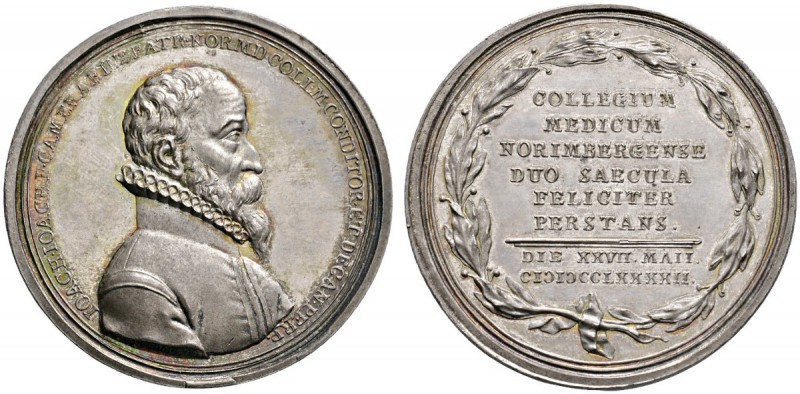 Altdeutsche Münzen und Medaillen 
 Nürnberg, Stadt 
 Silbermedaille 1792 von J...