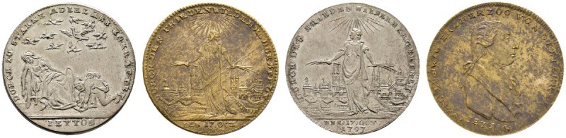 Altdeutsche Münzen und Medaillen 
 Nürnberg, Stadt 
 Lot (2 Stücke): Messingje...