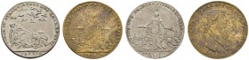 Altdeutsche Münzen und Medaillen 
 Nürnberg, Stadt 
 Lot (2 Stücke): Messingjetons 1797 von L.C. Lauer, auf den Frieden von Campo Formio. Pax vor St...