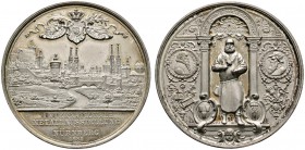 Altdeutsche Münzen und Medaillen 
 Nürnberg, Stadt 
 Versilberte Bronzemedaille 1885 von H. Ströbel, auf die Internationale Metallausstellung zu Nür...