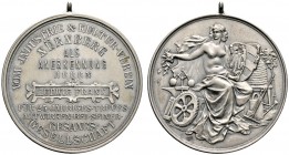 Altdeutsche Münzen und Medaillen 
 Nürnberg, Stadt 
 Tragbare Bronze-versilberte Prämienmedaille o.J. (seit ca. 1886) von L.Chr. Lauer, des Industri...