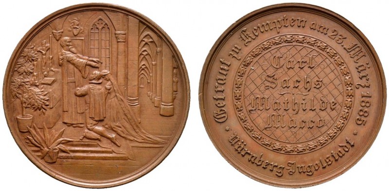 Altdeutsche Münzen und Medaillen 
 Nürnberg, Stadt 
 Bronzemedaille 1886 von L...