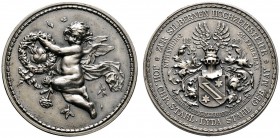 Altdeutsche Münzen und Medaillen 
 Nürnberg, Stadt 
 Matt versilberte Bronzemedaille 1888 von L.Chr. Lauer, auf die Silberhochzeit von J.Chr. Stahl ...