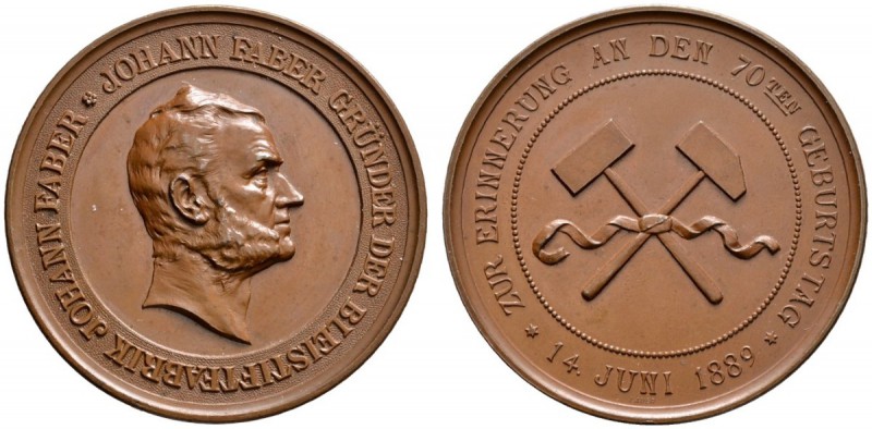Altdeutsche Münzen und Medaillen 
 Nürnberg, Stadt 
 Bronzemedaille 1889 von L...