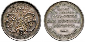Altdeutsche Münzen und Medaillen 
 Nürnberg, Stadt 
 Kleine Silbermedaille 1891 von L.Chr. Lauer, auf das 10-jährige Bestehen der Nürnberg-Fürther S...