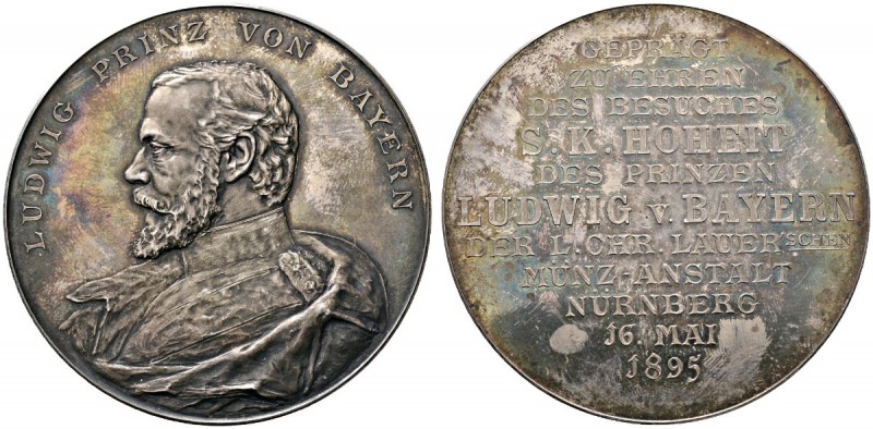 Altdeutsche Münzen und Medaillen 
 Nürnberg, Stadt 
 Silbermedaille 1895 von L...