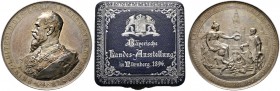 Altdeutsche Münzen und Medaillen 
 Nürnberg, Stadt 
 Silberne Prämienmedaille 1896 von A. Scharff und A. Börsch, der 2. Bayerischen Landes-, Industr...