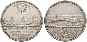 Altdeutsche Münzen und Medaillen 
 Nürnberg, Stadt 
 Versilberte Bronzemedaille 1896 von L.Chr. Lauer, auf die 2. Bayerische Landes-, Industrie-, Ge...