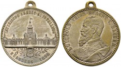Altdeutsche Münzen und Medaillen 
 Nürnberg, Stadt 
 Tragbare, versilberte Messingmedaille 1896 von C. Balmberger, auf die 2. Bayerische Landes-, In...