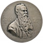 Altdeutsche Münzen und Medaillen 
 Nürnberg, Stadt 
 Einseitige, matt versilberte Bronzemedaille 1897 unsigniert, auf den 45. Geburtstag von Johann ...