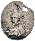 Altdeutsche Münzen und Medaillen 
 Nürnberg, Stadt 
 Einseitige Silbermedaille in Form einer Farbpalette 1897 von L.Chr. Lauer, auf das Künstlerfest...