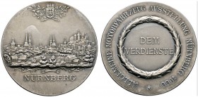 Altdeutsche Münzen und Medaillen 
 Nürnberg, Stadt 
 Mattierte, silberne Prämienmedaille 1900 von L.Chr. Lauer, der Allgemeinen Motorfahrzeug-Ausste...