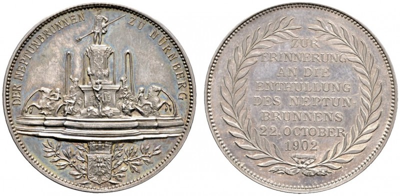 Altdeutsche Münzen und Medaillen 
 Nürnberg, Stadt 
 Silbermedaille 1902 von L...