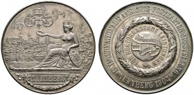 Altdeutsche Münzen und Medaillen 
 Nürnberg, Stadt 
 Silberne Prämienmedaille 1904 von E. Scherm, der 2. Internationalen Ansichtspostkarten-Ausstell...