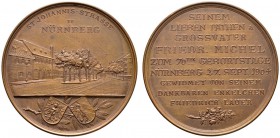 Altdeutsche Münzen und Medaillen 
 Nürnberg, Stadt 
 Bronzemedaille 1904 von L.Chr. Lauer, auf den 70. Geburtstag von Friedrich Michel -gewidmet von...