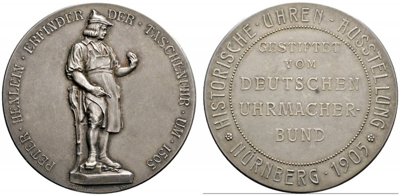 Altdeutsche Münzen und Medaillen 
 Nürnberg, Stadt 
 Mattierte, silberne Prämi...