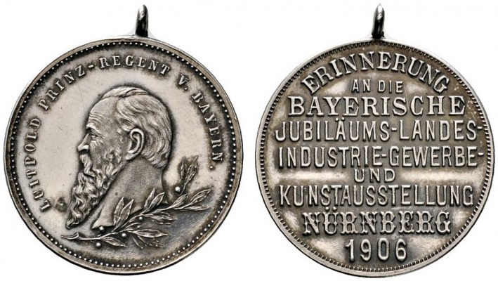Altdeutsche Münzen und Medaillen 
 Nürnberg, Stadt 
 Tragbare, versilberte Bro...