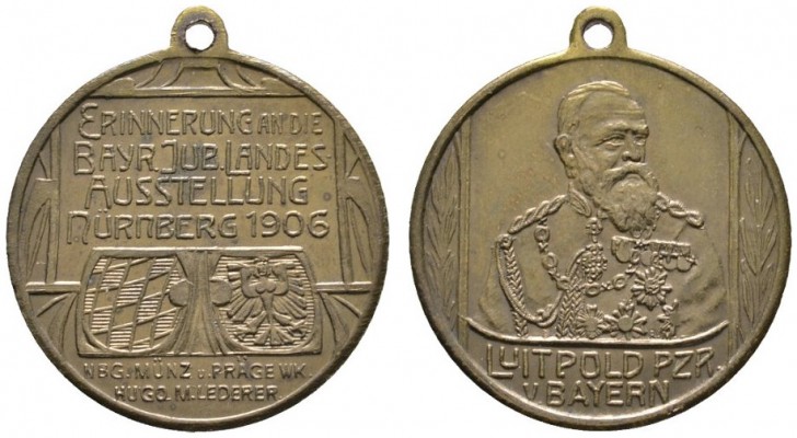 Altdeutsche Münzen und Medaillen 
 Nürnberg, Stadt 
 Tragbare Messingmedaille ...