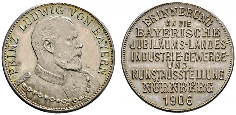 Altdeutsche Münzen und Medaillen 
 Nürnberg, Stadt 
 Silbermedaille 1906 von E...