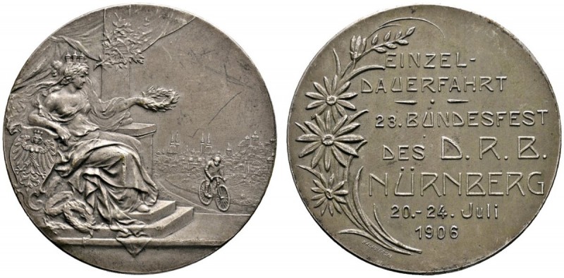 Altdeutsche Münzen und Medaillen 
 Nürnberg, Stadt 
 Versilberte, bronzene Prä...