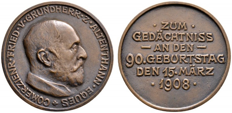 Altdeutsche Münzen und Medaillen 
 Nürnberg, Stadt 
 Bronzegußmedaille 1908 un...