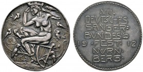 Altdeutsche Münzen und Medaillen 
 Nürnberg, Stadt 
 Mattierte Silbermedaille 1912 von F. Pöhlmann, auf das 8. Deutsche Sängerbundesfest zu Nürnberg...