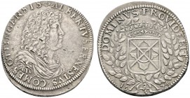 Altdeutsche Münzen und Medaillen 
 Öttingen 
 Albrecht Ernst 1659-1683 
 Gulden zu 60 Kreuzer 1674. Geharnischtes Brustbild mit sogen. Judenkopf­sc...