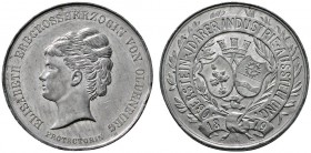 Altdeutsche Münzen und Medaillen 
 Oldenburg 
 Nicolaus Friedrich Peter 1853-1900 
 Zinnmedaille 1879 mit Signatur FW, auf die Oberstein-Idarer- In...