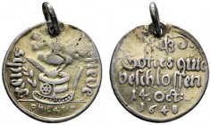 Altdeutsche Münzen und Medaillen 
 Osnabrück, Bistum 
 Franz Wilhelm von Wartenberg 1625-1661 
 Kleine Silbermedaille 1648 unsigniert, auf den West...