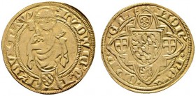 Altdeutsche Münzen und Medaillen 
 Pfalz, Kurlinie 
 Ludwig III. 1410-1436 
 Goldgulden o.J. (1419) -Oppenheim-. St. Petrus von vorn stehend mit Sc...