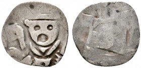 Altdeutsche Münzen und Medaillen 
 Regensburg, Bistum 
 Heinrich II. - Konrad V. - Nikolaus 1277-1296-1313-1340 
 Hälbling um 1290/96-1315. Brustbi...