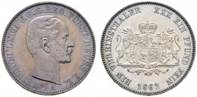 Altdeutsche Münzen und Medaillen 
 Reuss-jüngere Linie zu Schleiz 
 Heinrich LXVII. 1854-1867 
 Vereinstaler 1862 A. AKS 36, J. 133, Thun 287, Kahn...